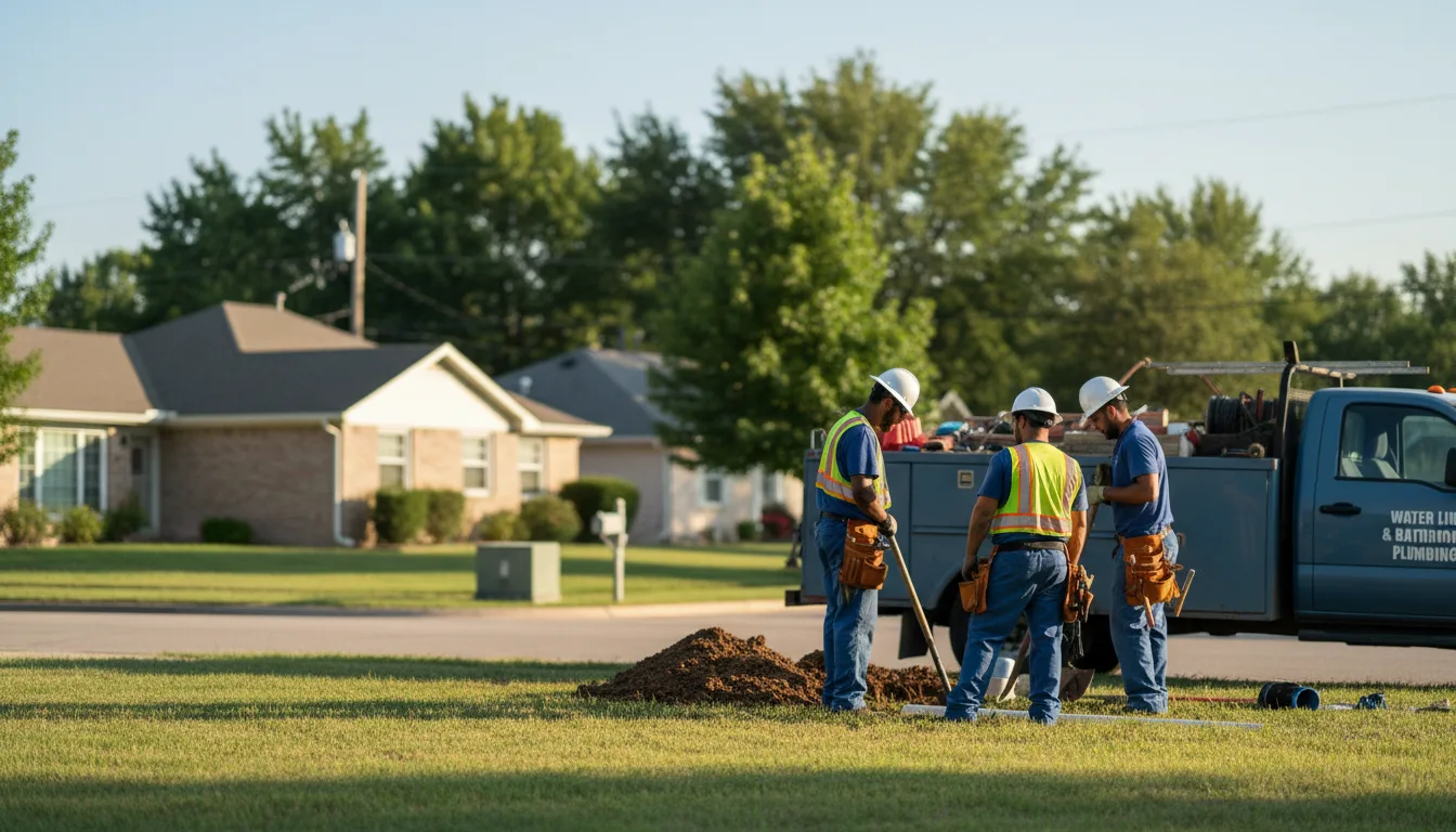 Residential water line and bathroom plumbing service in Bakersfield, VT